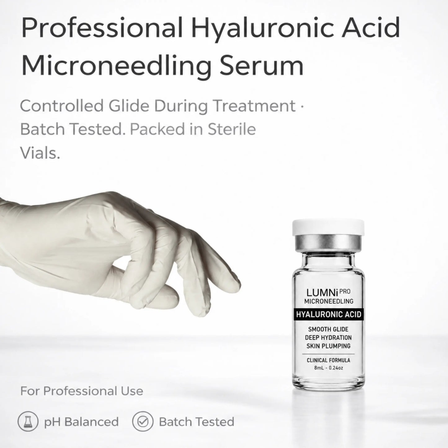 microneedling serum with hyaluronic acid for professional use