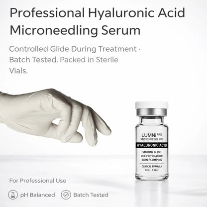 microneedling serum with hyaluronic acid for professional use